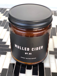 Mulled Cider Soy Candle- Amber jar