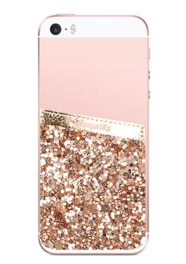 Glitter Phone Pocket- Gold