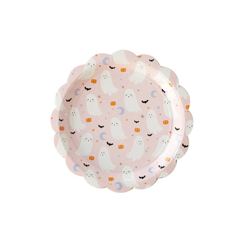 Pink Scalloped Ghost Plates