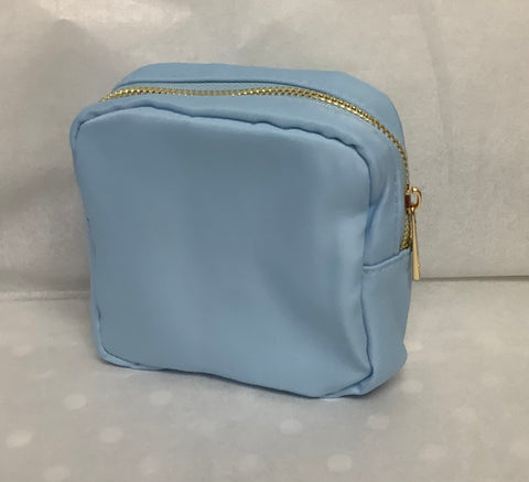 Light Blue Mini Nylon Cosmetic Bag