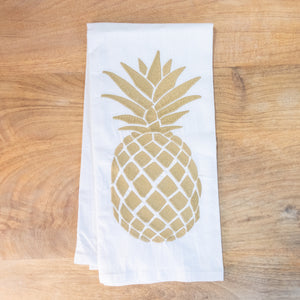 Gold pineapple hand towel