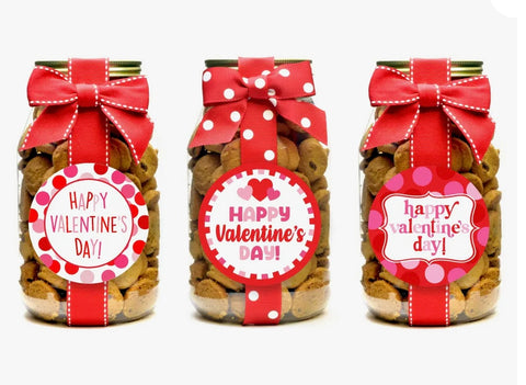 Valentine Quart Jar Chocolate Chip Cookies