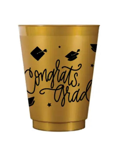 Congrats, Grad! | Gold Flex Cups - 16 oz.
