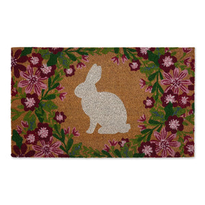 Floral Bunny Door Mat