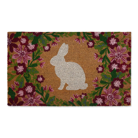 Floral Bunny Door Mat