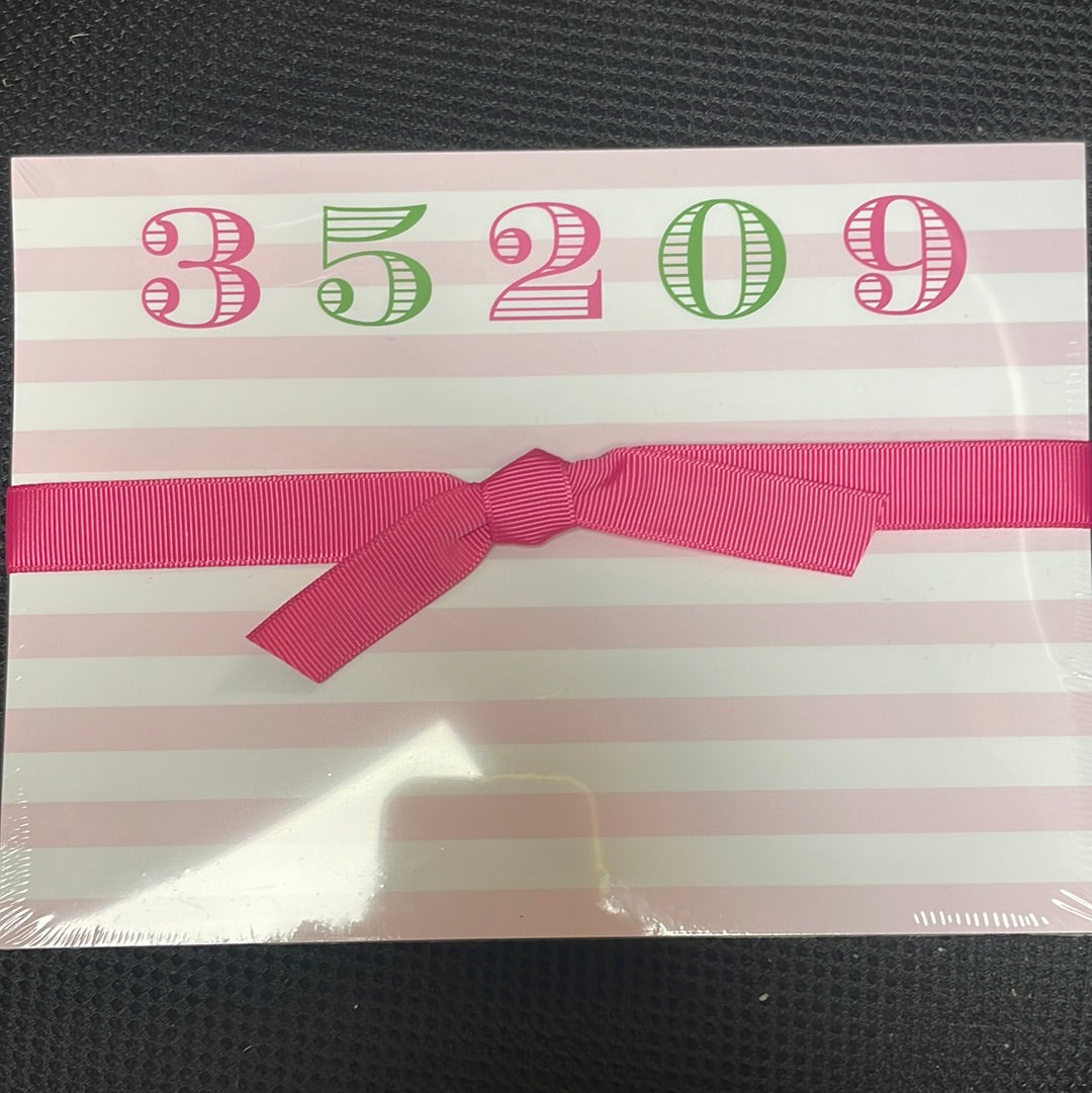 35209 pink striped large notepad