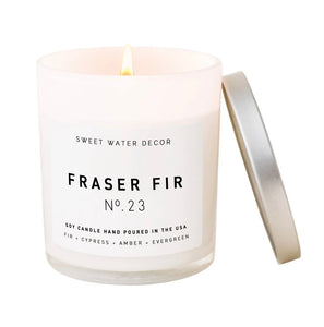 Fraser Fir Soy Candle with wooden Lid