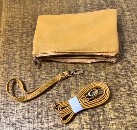Gold Clutch with Strap