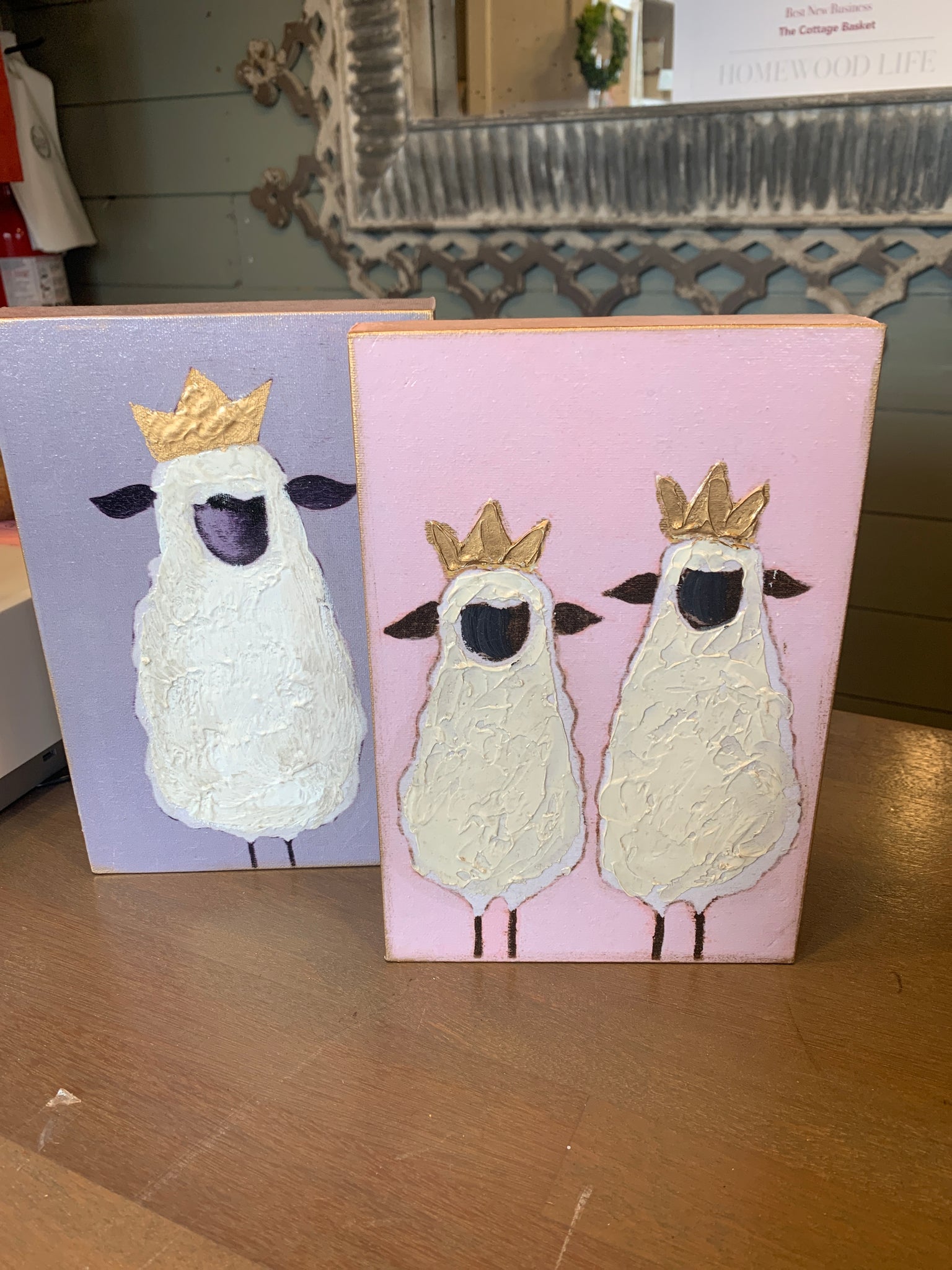 Pink or purple Sheep canvas