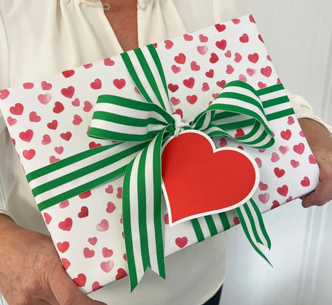 Small Red Hearts Gift Wrap