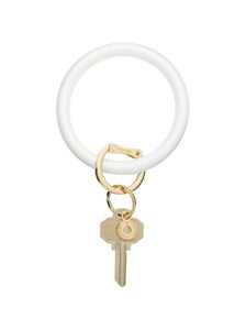 Oventure Silicone Pearlized Key Ring-Marshmellow Pearlized