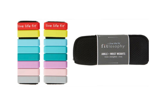 Fitlosophy Rainbow Ankle and Wrist Weights