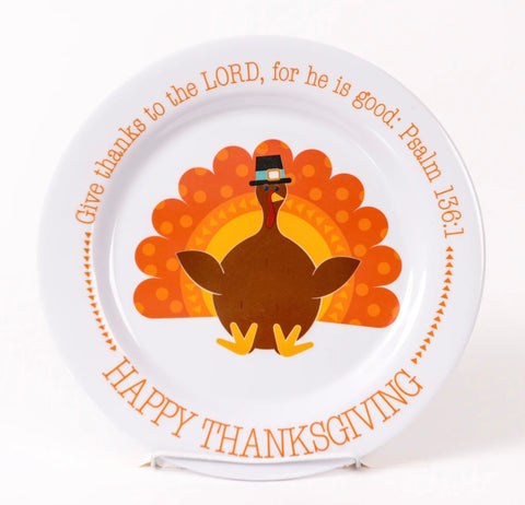 Thanksgiving Turkey Melamine Plate