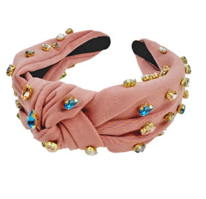 Rose Pink Jeweled Headband