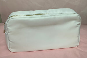 White Nylon Cosmetic Bag