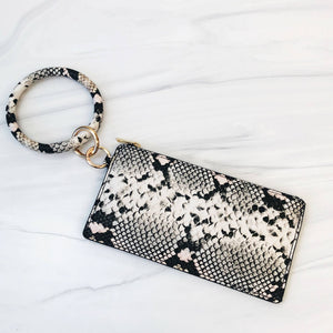 Snakeskin Key Ring with Wallet
