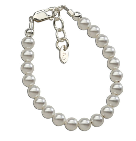 Sterling Silver Pearl Baby Bracelet