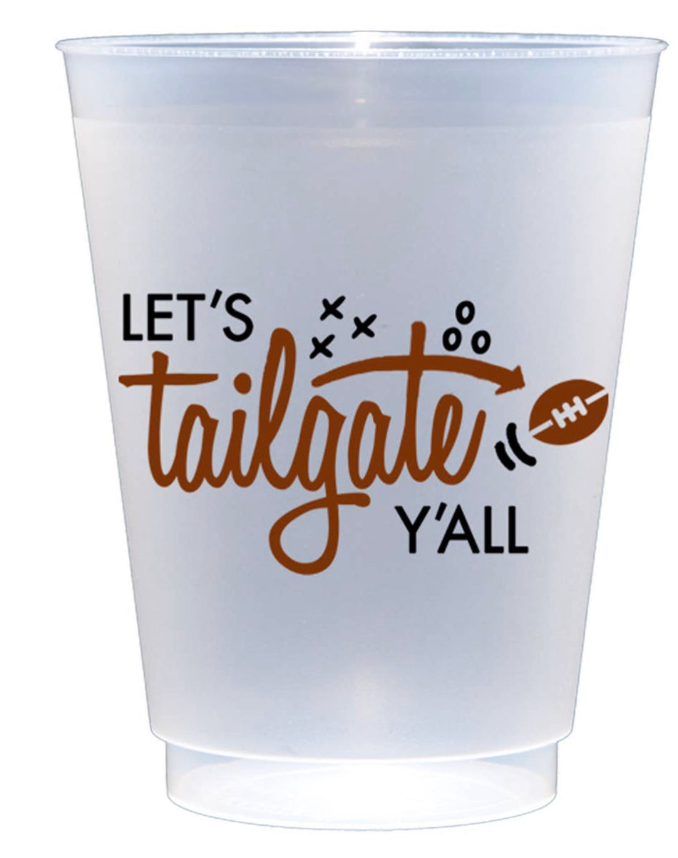Plastic shatter proof tailgating cups set