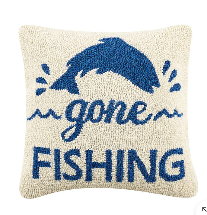 Gone Fishing Hook Pillow