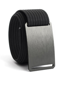 Grip6 Men’s Classic Gunmetal Belt (Black Strap)