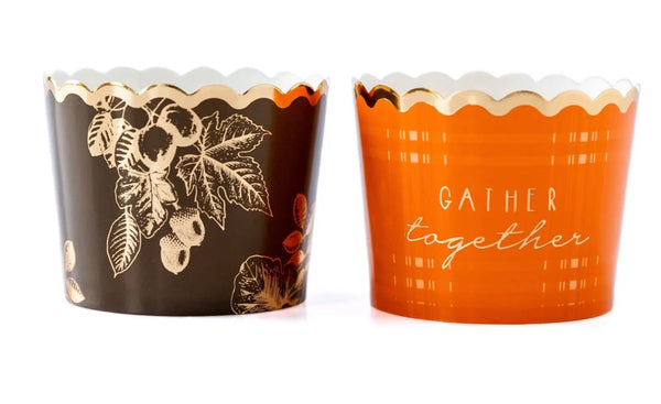 Thanksgiving Foil-Stamped Baking Cups (50)