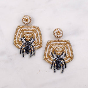 Spiderweb Beaded Earrings