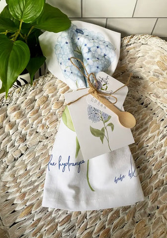 Blue Hydrangea Flour Sack Towel