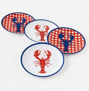 Lobster Melamine plates set of 4