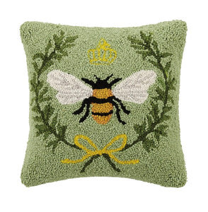 Queen Bee Green Hook Pillow