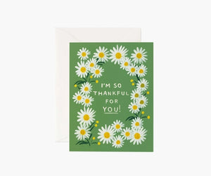 Daisies I’m So Thankful for You Card