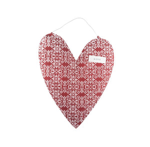 Love Red & White Heart Door Hanger