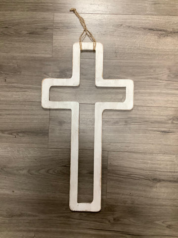 White Cross Outline Door Hanger