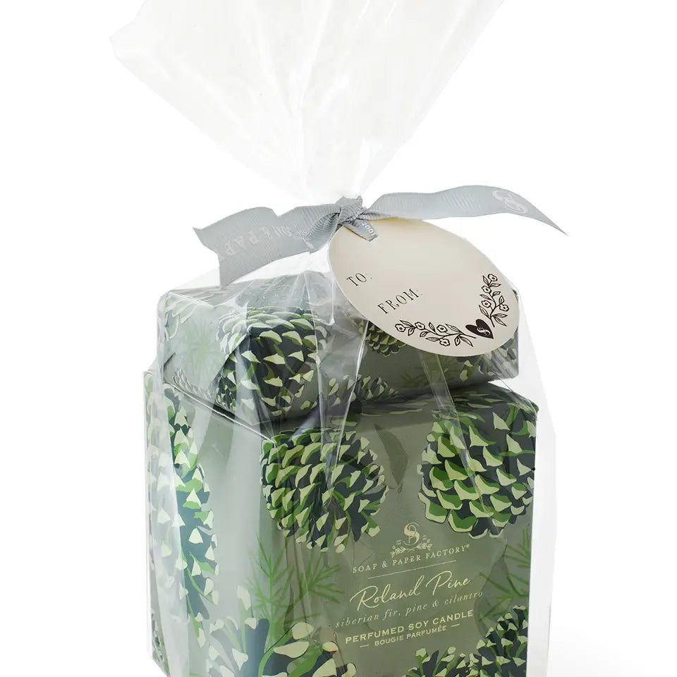 Roland Pine Large Candle and Soap Gift Set