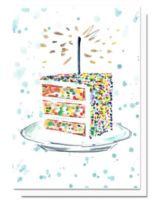 Evelyn Henson Birthday Cake Slice Card