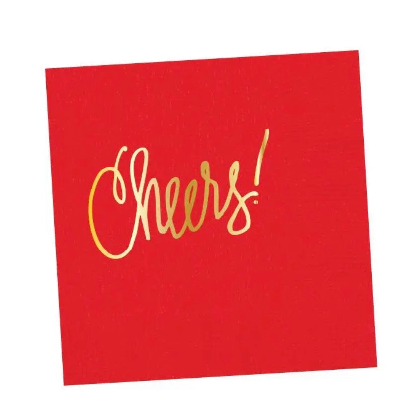 Cheers! Napkins- Red