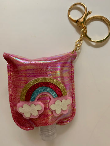 Rainbow Sanitizer Key Chain