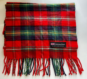 Cashmere Red & Green Scarf