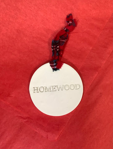 Homewood Round Clay Ornament