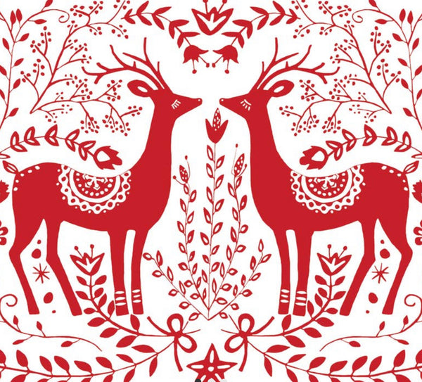 Reindeer paper red placemats