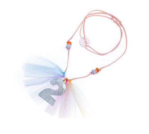 Glitter “2” kids necklace