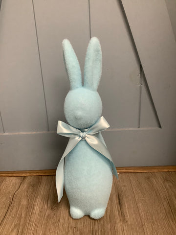 Blue 16” Flocked Bunny