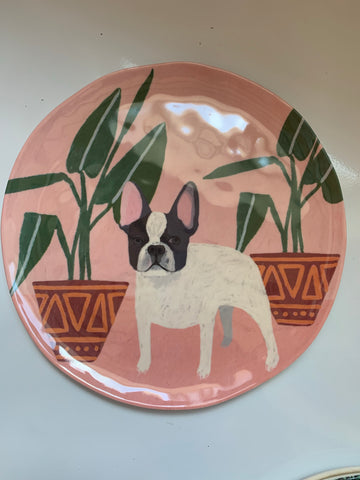 Boston Terrier Dog melamine plate
