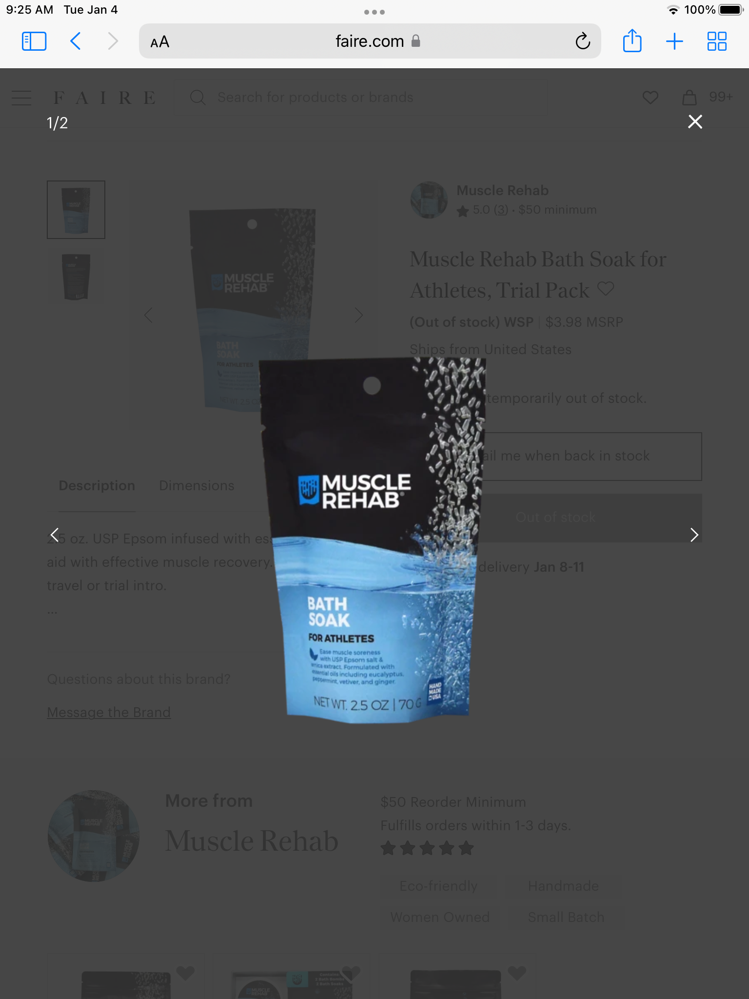 Muscle Rehab Trial Size Bath Soak