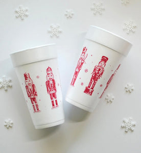 Red Nutcrackers Styrofoam Cups