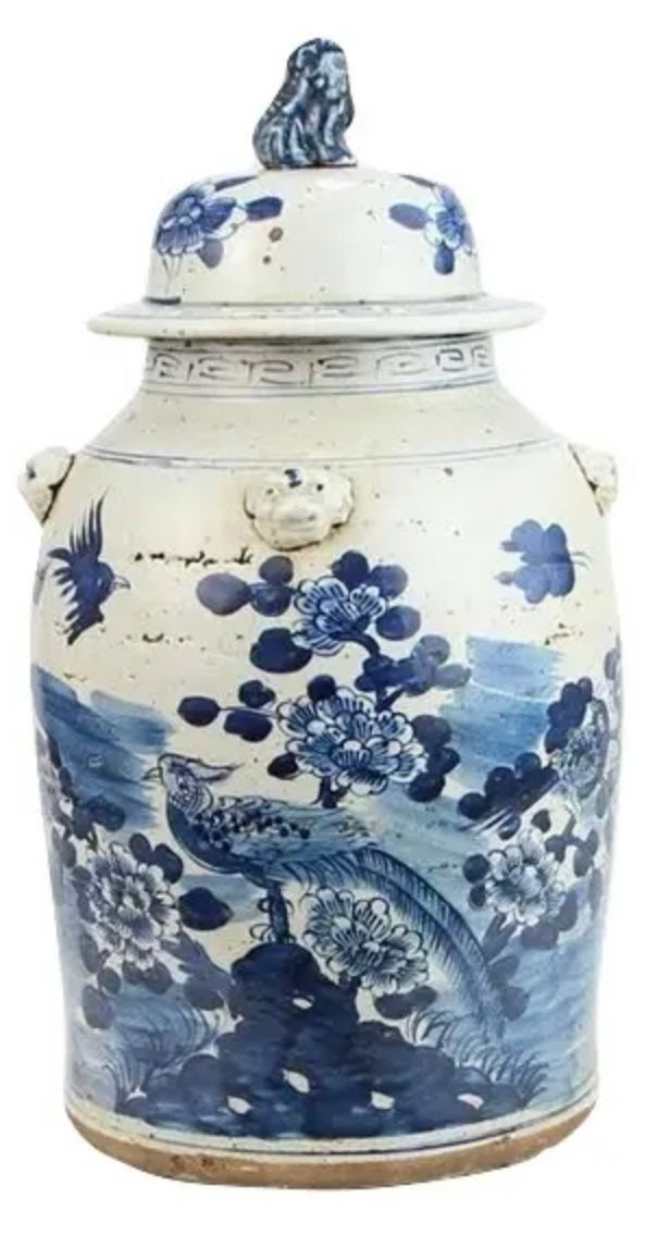 Foo Dog Top Ginger Jar (Bird)