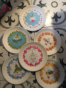 Happy birthday plates each melamine