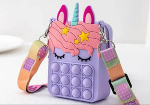 Purple Unicorn Pop It Purse