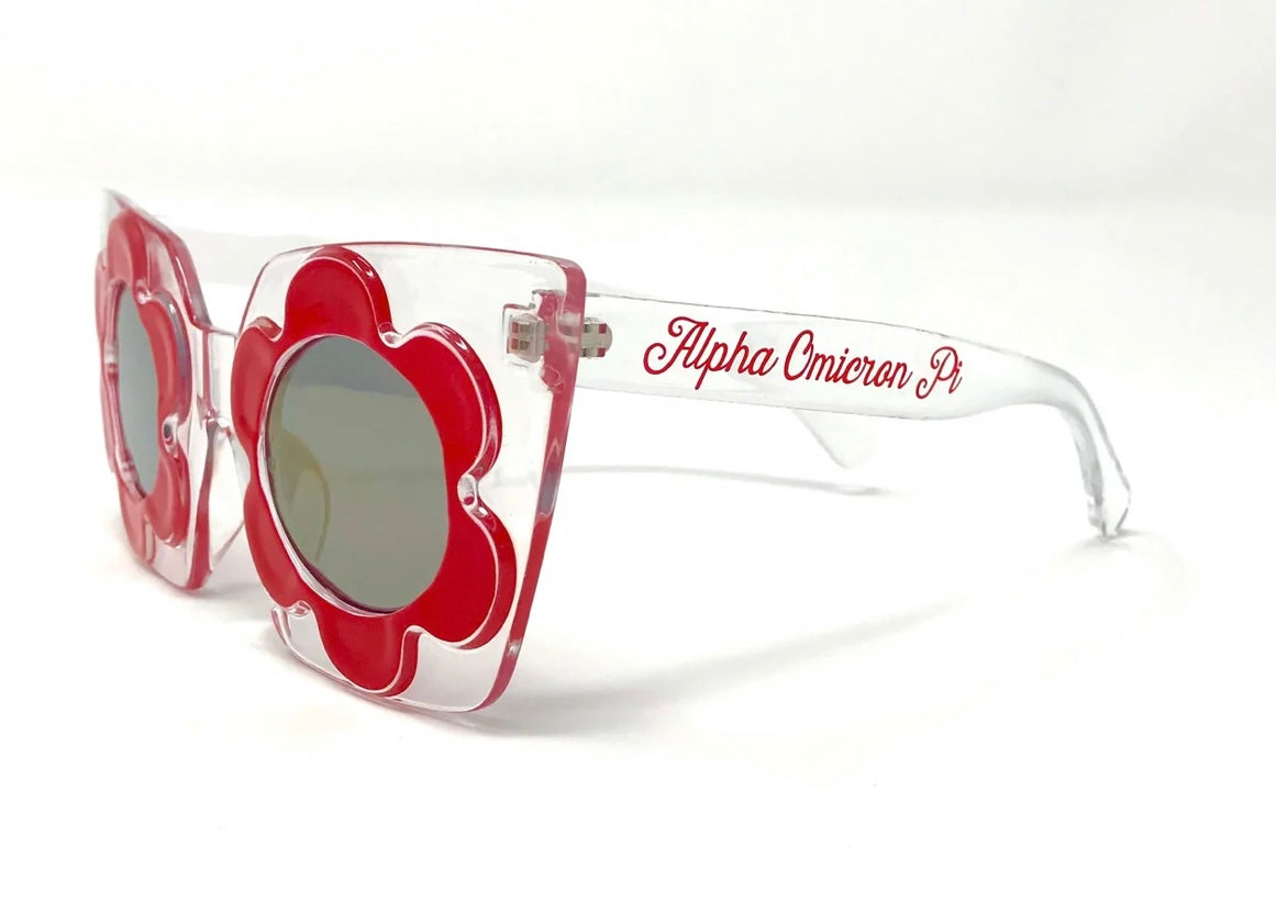 Alpha Omicron Pi Flower Power Sunglasses