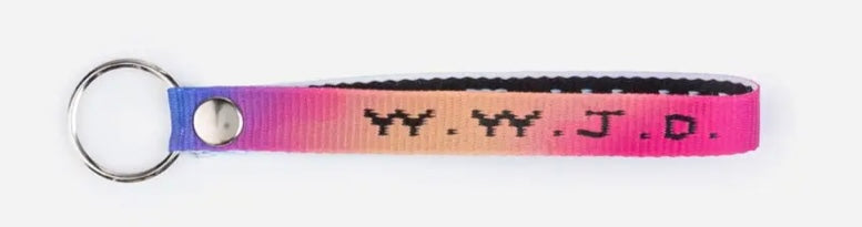 Multicolor WWJD Keychain