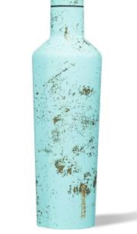 Teal with gold Corkcicle canteen (16oz)
